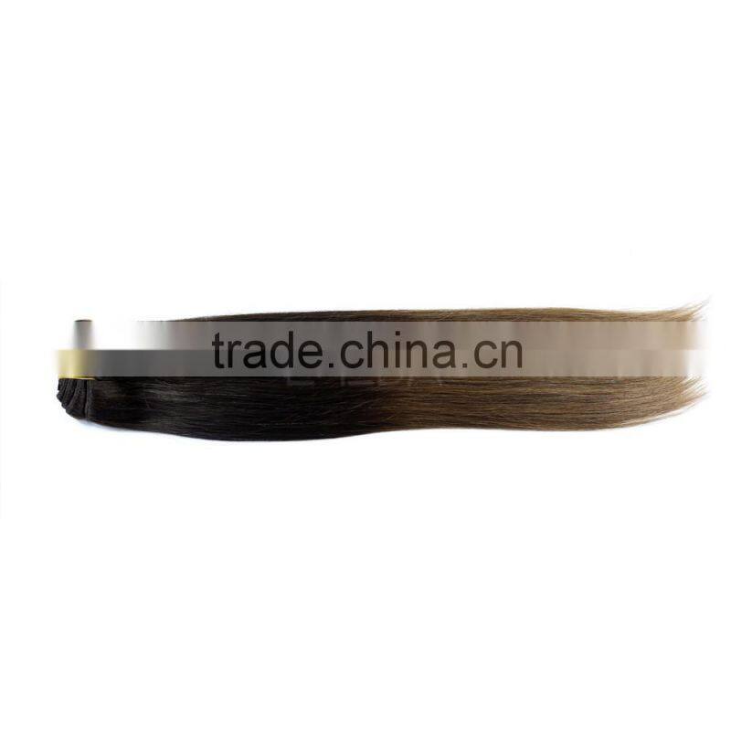 Alibaba High Quality Can Be Customized Wholesale Two Tone clip in hair extension accept new design