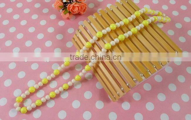 Colorful acrylic beads kids sweater necklace