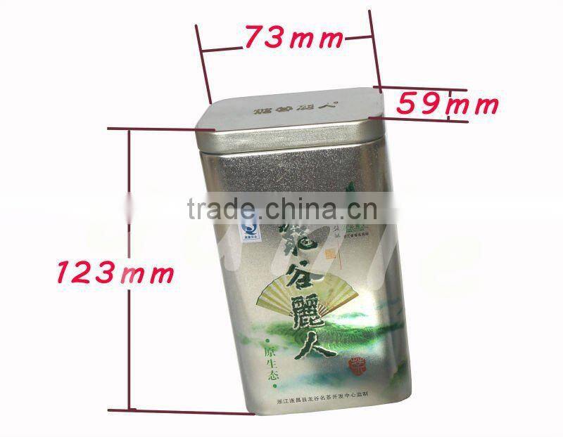 Rectangular Cheap Tin Cans Tea Can Manufacturer With Embedded Lid