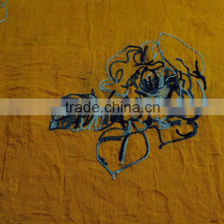 Wholesale Korea Fashion Cotton Embroidery Flower Pashmina Shawl Scarf