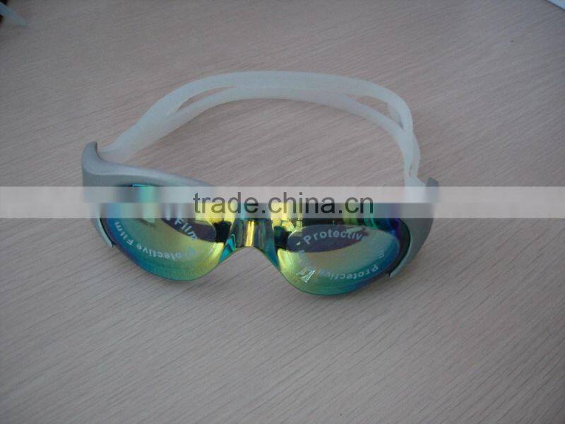 mirror coated swimming goggles with anti-fog,UV protection