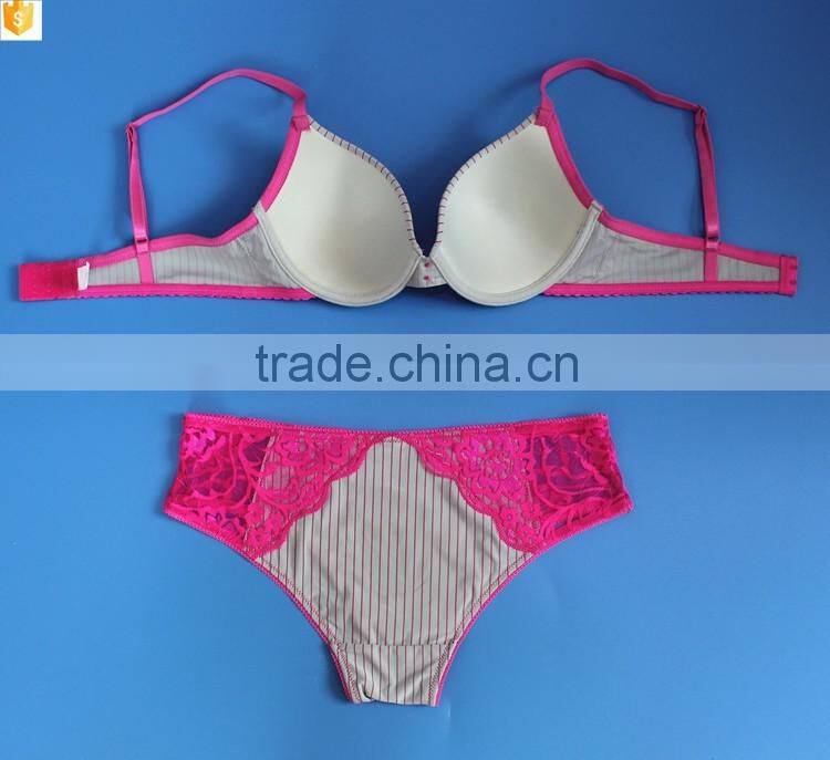 Free shipping zebra line decorative sweet girl bra underwear