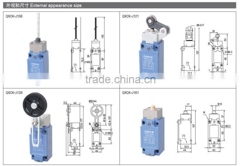 Thermoplastic roller tumbler direct acting type QXCK-J roller shutter limit switch