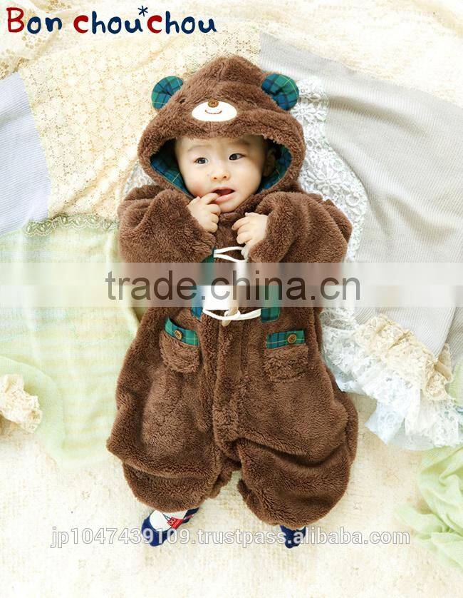 Japanese wholesale products high quality cute clothings animal baby children winter garment hot selling in Japan