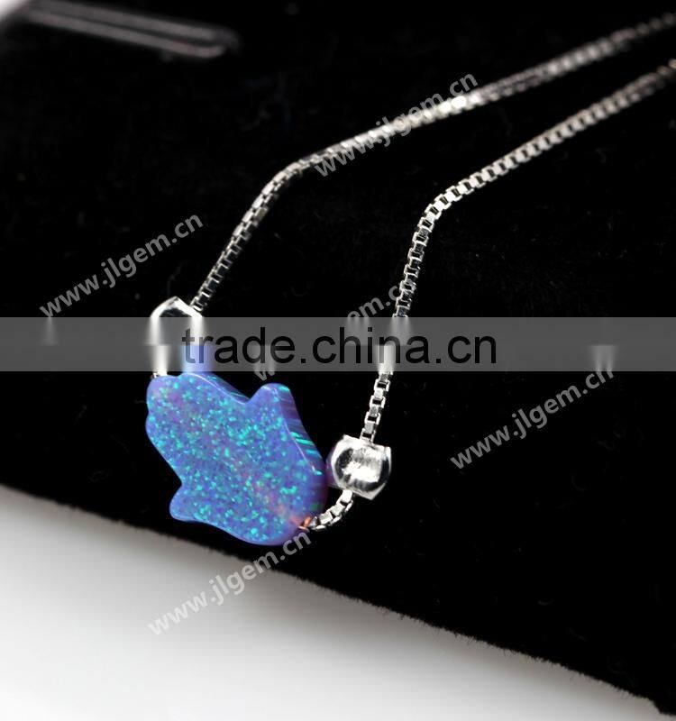 Wholesale Turkish 925 Sterling Silver Opal Hamsa Bracelet