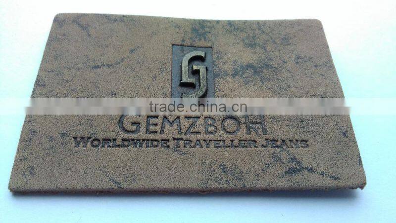 Custom garment accessory metal embossed school badges