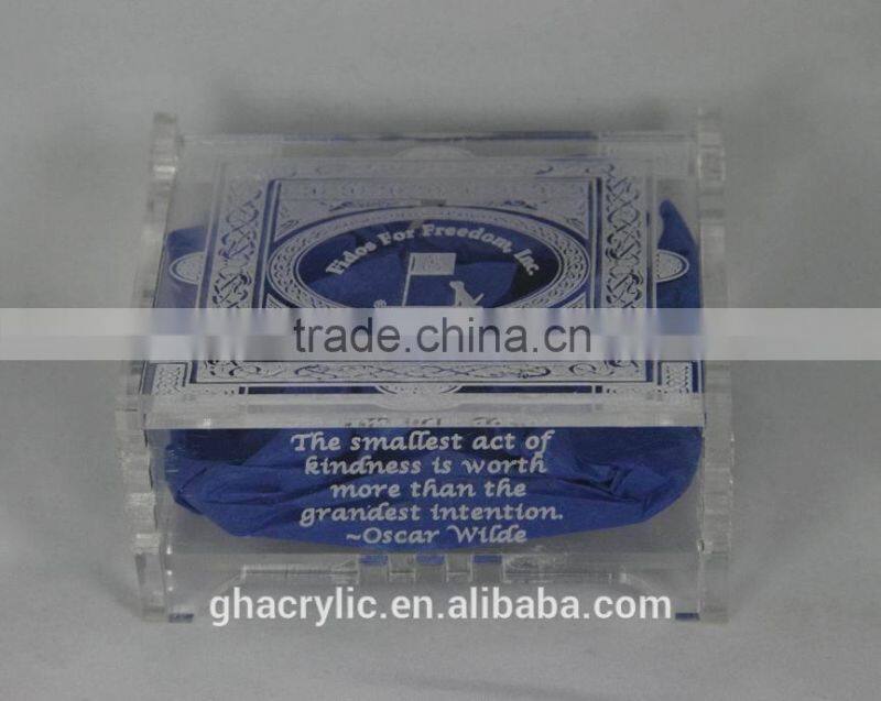 Modern acrylic storage box with lids , acrylic display box, plexiglass box