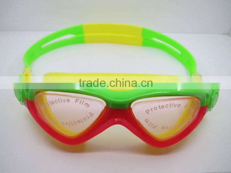 Hot sale junior cute swim goggles, 7 colors professional kids swimming goggles, funny swim goggle