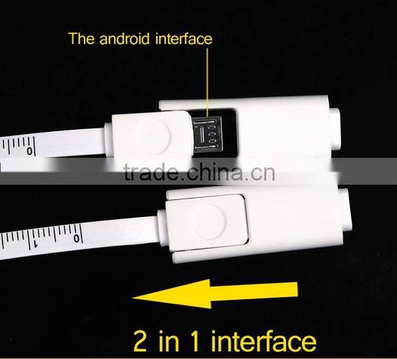 Tape measure data line USB data charge cable for Smart Phone USB Cable
