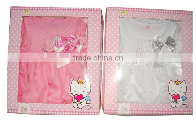 Angel Cat baby gift set suit 5pcs for girls sprint baby clothes wholesale price
