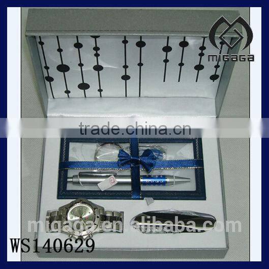 high end brand new replica watch jewelry set with watch knife and pen
