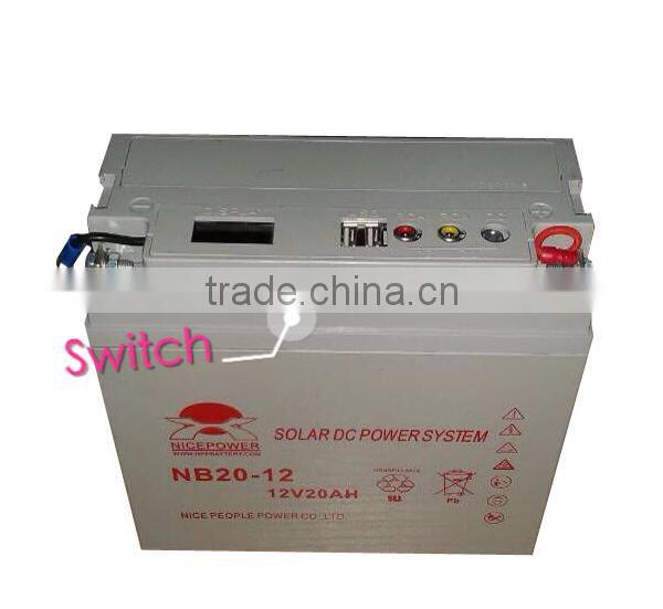 DC power supply 12v 20ah solar rechargeable battery Factory
