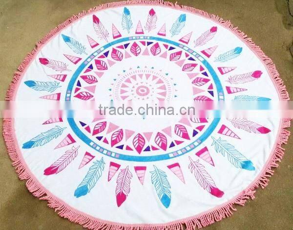 Family travel convenient watermelon pattern fashion beach towel for summer