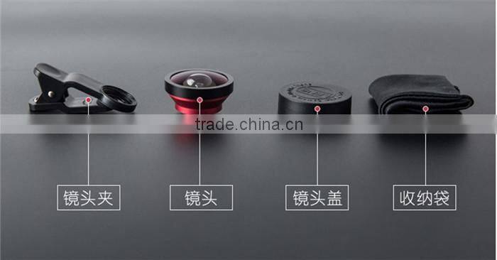 3 in 1 Marco+0.4x Wide-Angle+180 Fisheye Camera Lens For Smart Phones