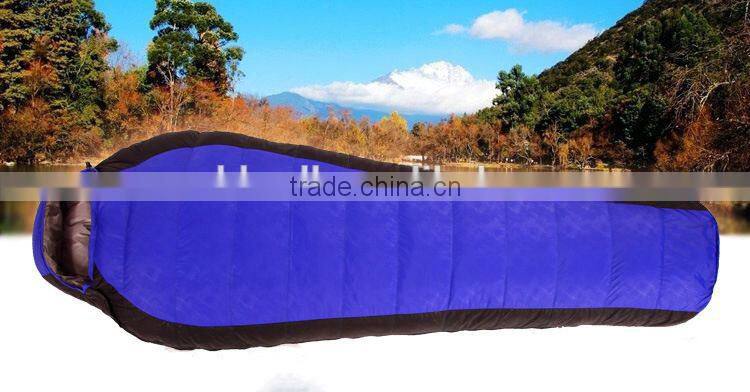 Outdoor backpacking goose down mummy adult winter sleeping bag