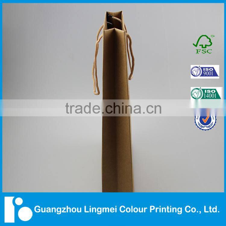 2016 Cheapest Top Quality Luxury Gift Paper Bag Printing ,Shopping Brown Paper Bag,Custom Kraft Paper Bag with Handle
