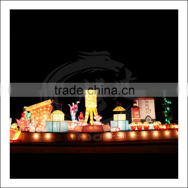 wine cup led and silk lantern