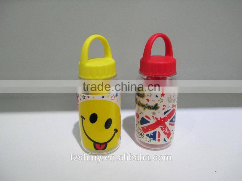 BPA free Plastic Children Water Bottle with Dome Lid Plastic Milk bottle Cartoon Drinking Bottle