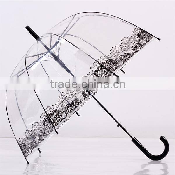 Wholesale high quality PVC cover with flower border poe umbrella