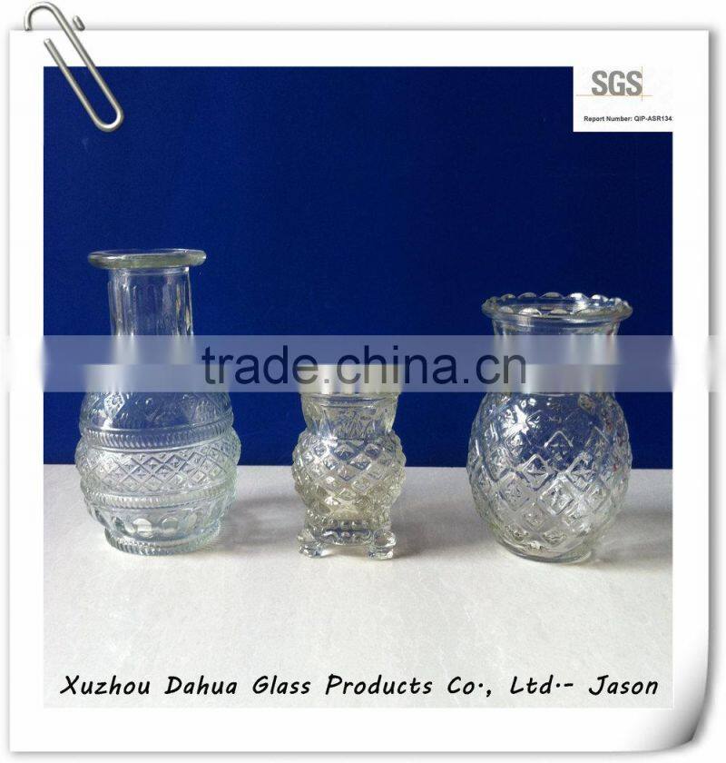 Wholesale colored and clear glass flower vases