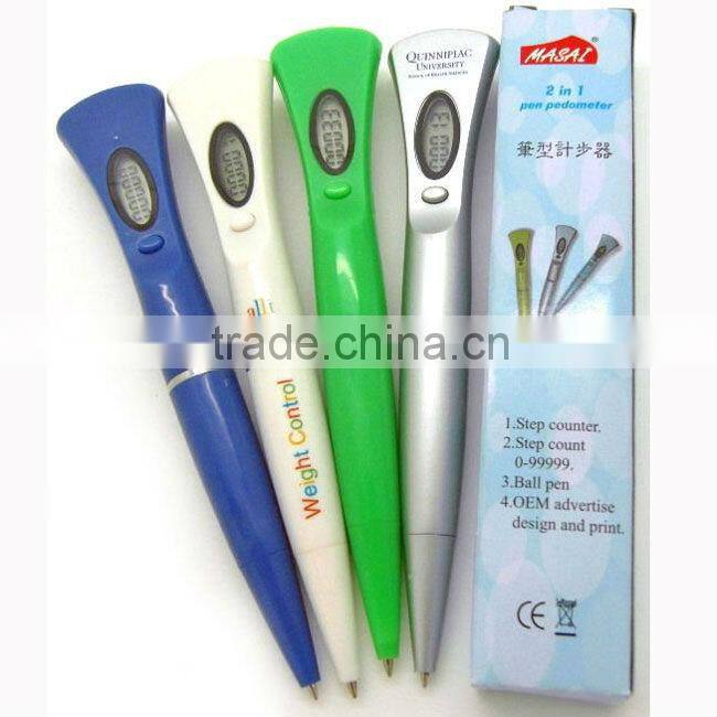 mini pedometer, pen with pedometer.Stationery Gifts