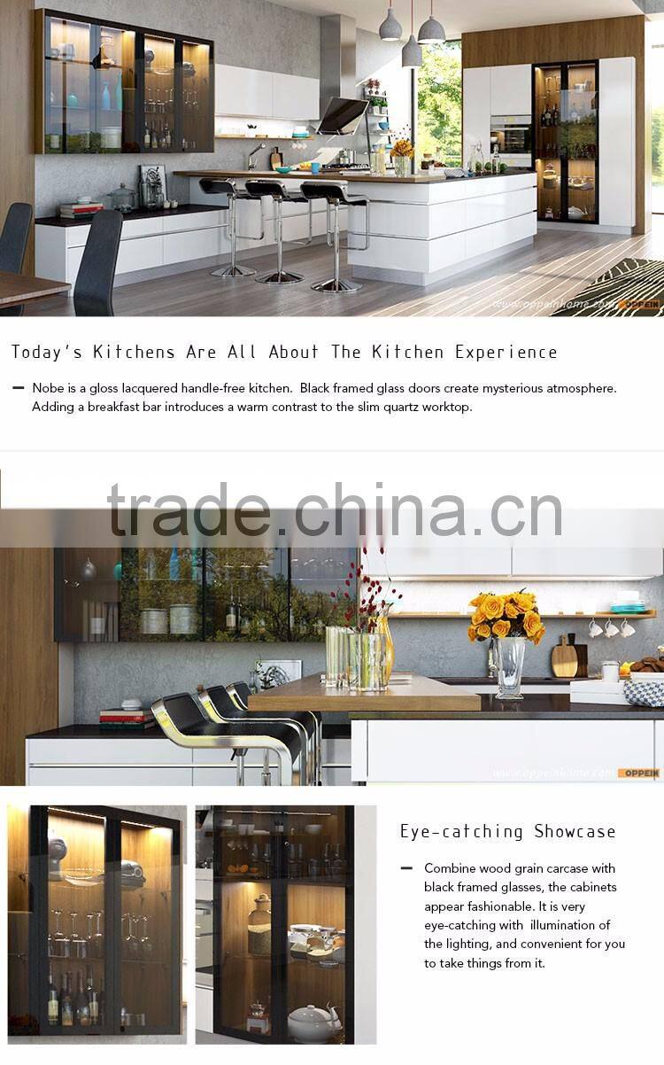 2016 Modern High Gloss Lacquer Kitchen Cabinet Cheap Prefab Homes for Sale