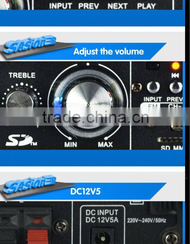 Sasion ES-698D Portable Hi-Fi karaoke home audio high power amplifier 100w