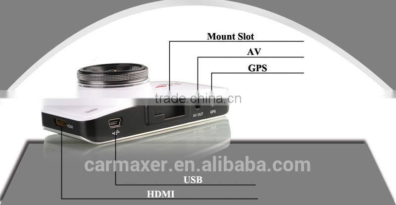 new fasion dual camera car black box car video camera recorder with gps