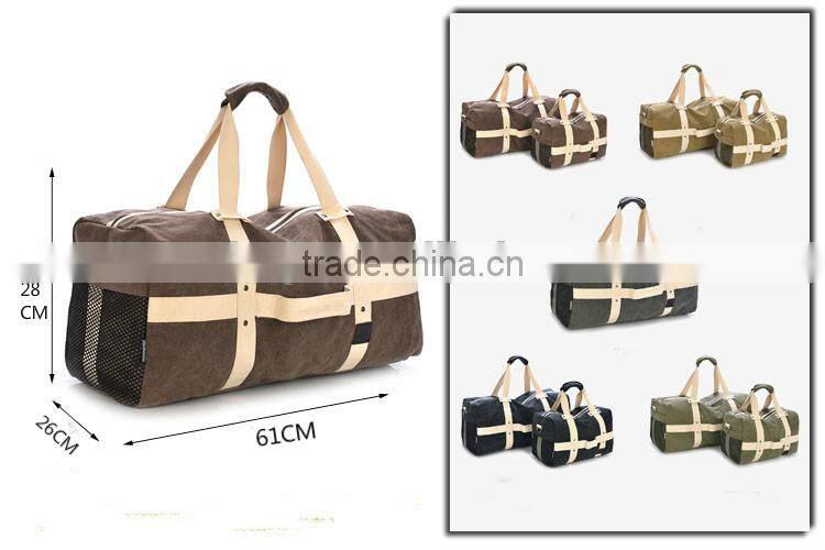 2015 hot selling leisure canvas foldable travelling luggage bag