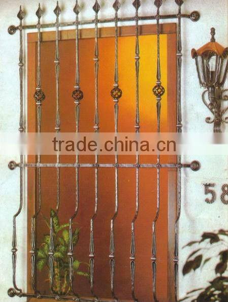 Toping-selling newest wrought iron window grill design