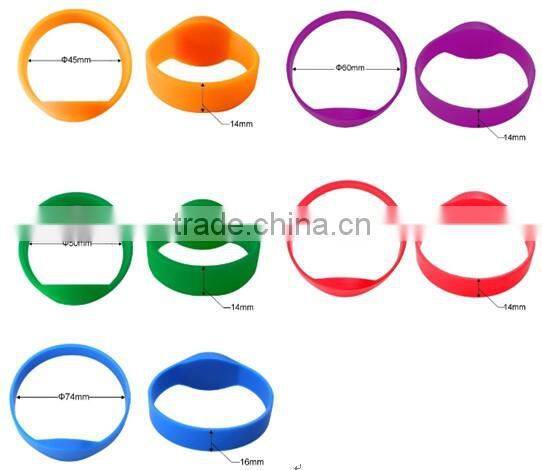 Custom ISO15693 I CODE RFID Ticketing Fabric Wristband For Cashless Payment