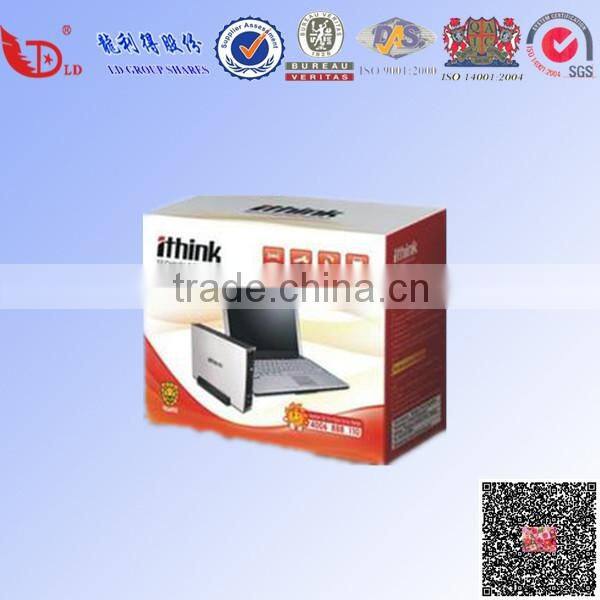 3 ply rectangle shape colorful carton box for computer