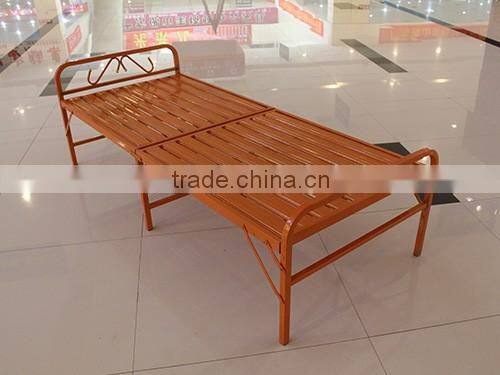 silver grey single metal beds/good school furniture metal dormitory beds