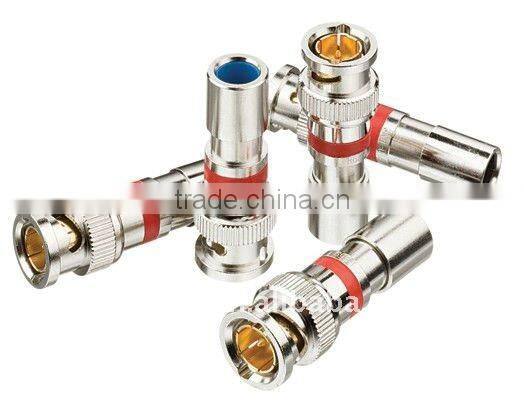 RG59 Male BNC Compression Connector Red