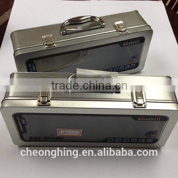 Rectangular tin box with lock
