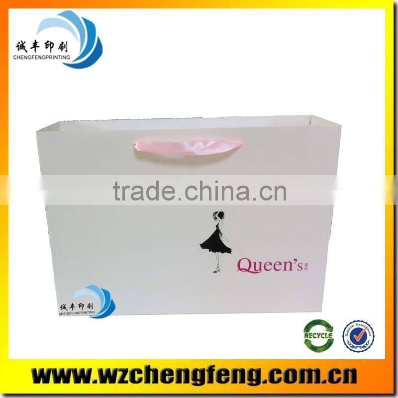 accpet order colorful white kraft paper bag for shopping packaging