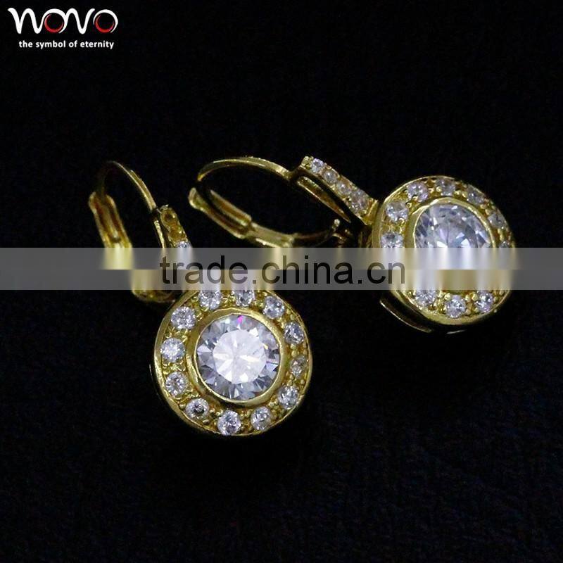 Gold plated ear cuff earrings for women 2016 new fashion brass earring jewelry