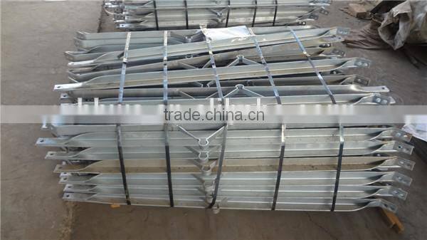 Tension / Straight Galvanized Steel Cross Arm , Alley Arm Crossarm Brace/angle steel