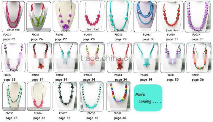 BPA Free Silicone Teething Girl Boy Pendant Jewelry