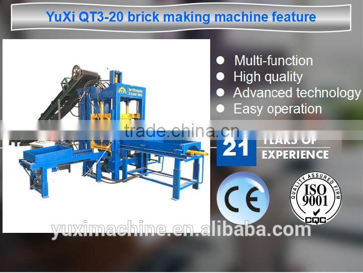Price advantage QT3-20 automatic brick block making machine price / paving brick machine