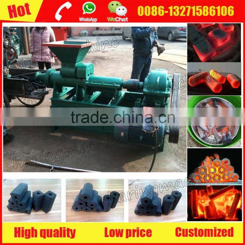 Low investment finger coal briquette extruder machine for smoking shisha hookah