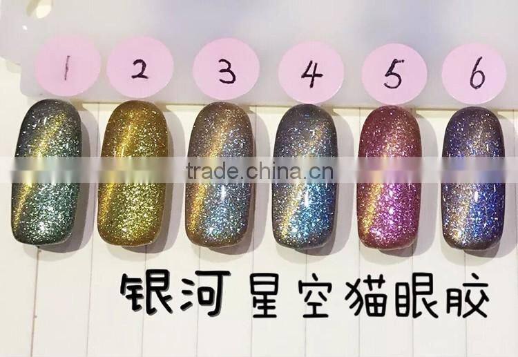 15ml Chameleon Cat Eye Gel Nail Polish Soak Off UV Color Gel, Salon Beauty Cat eye Varnish