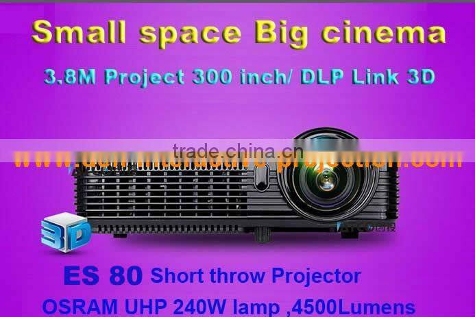 DEFI 4500 lumens short focus projector,pocket lcos rgb led projector by better supplier