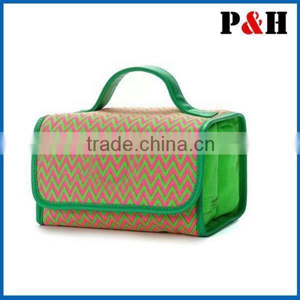 New arrival wholesale zipper nylon toiletry women makeup brush bag