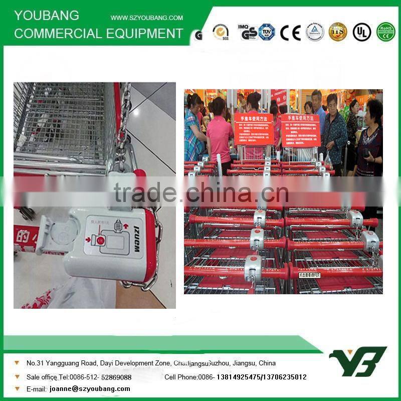 Top Quality supermarket shopping trolley coin locks