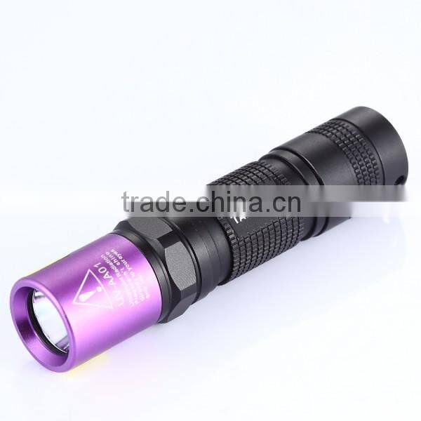 Quality is our culture 365nm 3W small uv light from Tank007 China NO.1 UV flashlights supplier