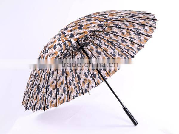 24K Straight Camouflage Patterned Umbrella, Straight Rain Umbrella