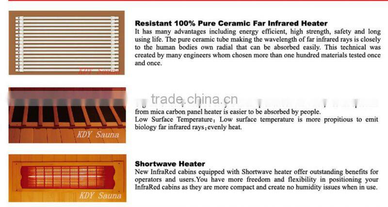 4 person Far Infared Sauna Room Wooden sauna cabin KD-5004D-1