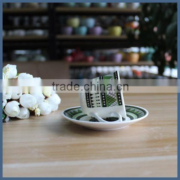 Factory wholesale ceramic espresso cup and saucer