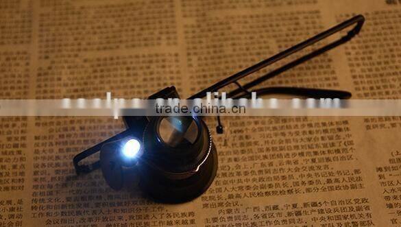 High quality Optical lens 2 LED Eye glasses material jewelry loupes and magnifiers